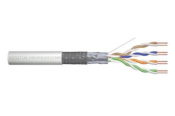 Digitus Instalační kabel CAT 5e SF-UTP, 100 MHz Eca (PVC), AWG 24/1, papírová krabice 305 m, simplex, barva šedá