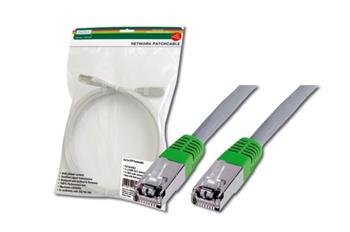 Digitus Patch Cable CROSS, FTP, CAT 5E, AWG 26/7, šedý/zelený, 0,5m