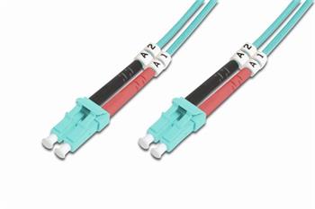 DIGITUS Fiber Optic Patch Cord, LC to LC, Multimode, OM3, 50/125 , Duplex Length 3m
