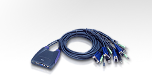 ATEN KVM switch CS-64US USB 4 PC, kabely 0,9m