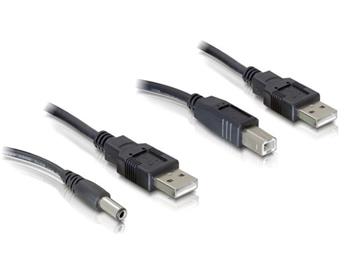 Delock napájecí sada USB kabel + USB A-B kabel 30 cm