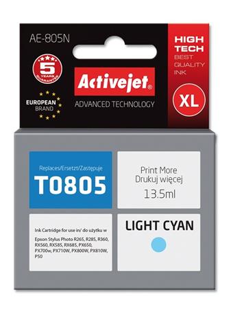 ActiveJet inkoust Epson T0805 R265/R360/RX560 LightCyan, 12 ml AE-805