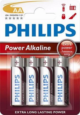 Philips baterie AA PowerLife, alkalick - 4ks