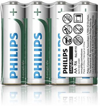 Philips baterie AA LongLife zinkochloridov - 4ks