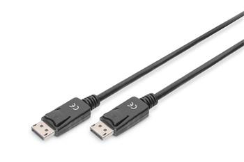 Digitus Připojovací kabel DisplayPort 1.2, DP M/M, 2,0 m, se západkou, Ultra HD 4K, bl