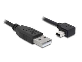 Delock kabel USB 2.0 A-samec > USB mini-B 5-pin samec pravoúhlý, 1 metru