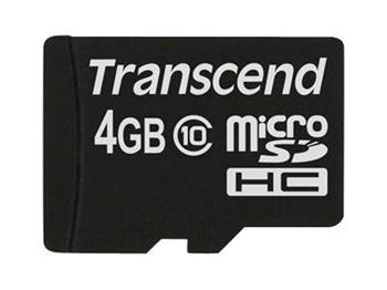 Transcend 4GB microSDHC (Class 10) pamov karta (bez adaptru)