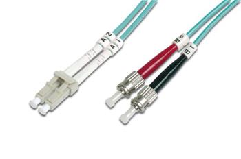 Digitus Fiber Optic Patch Cable, LC to ST,Multimode 62.5/125 , Duplex Length 10m, Class OM1