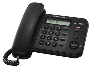 Panasonic KX-TS560FXB - jednolinkov telefon, ern