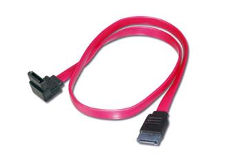 Digitus SATA II/III připojovací kabel, L-typ ,90° úhlový - rovný 0,5m 