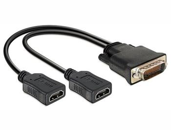 Delock adaptr DMS-59 samec> 2 x HDMI samice 20 cm 