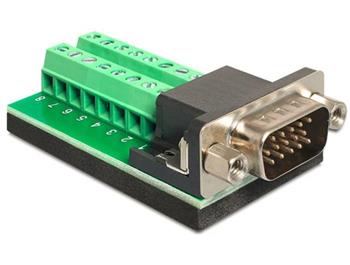 Delock Adaptér VGA samec > svorkovnice 16 pinů