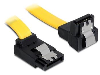 Delock kabel HDD SATA 20 cm pravoúhlý nahoru/dolů, žlutý