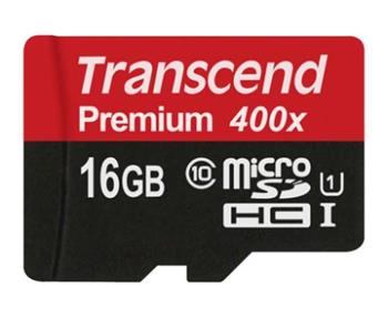 Transcend 16GB microSDHC UHS-I 400x Premium (Class 10) pamov karta (bez adaptru)