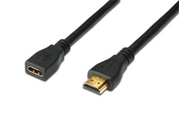 Digitus HDMI High Speed s Ethernetem prodlužovací kabel, typ A, M / F, 2,0 m, HDMI 1.4, UL, bl, zlacené kontakty