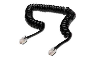 Digitus kabel RJ10 pro telefonn sluchtko, kroucen, ern, dlka 2 metry