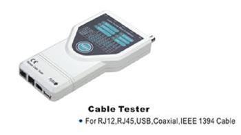 Univerzln Tester RJ12,RJ45,USB,BNC