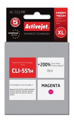 ActiveJet ink cartr. Canon CLI-551M premium with chip - 10 ml AC-551MR