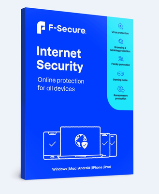F-Secure INTERNET SECURITY pro 3 zazen na 1 rok - CZ elektronicky