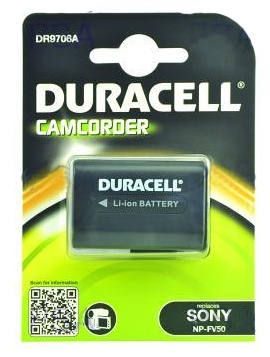 DURACELL Baterie - DR9706A pro Sony NP-FV30, ern, 650 mAh, 7.4V