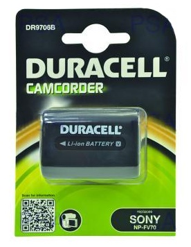 DURACELL Baterie - DR9706B pro Sony NP-FV70, černá, 1640 mAh, 7.4V