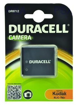 DURACELL Baterie - DR9712 pro Kodak KLIC-7001, ern, 700 mAh, 3.7V