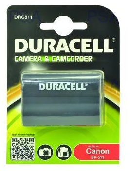 DURACELL Baterie - DRC511 pro Canon DRC511, ern, 1400 mAh, 7.4 V