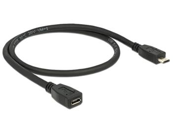 Delock prodlužovací kabel USB micro-B samec > micro-B samice 0.5 m
