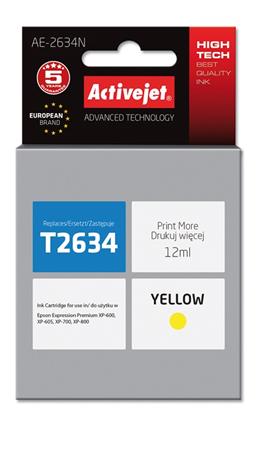 ActiveJet inkoust Epson T2634 Yellow XP-600, XP-800 AE-2634N 12 ml