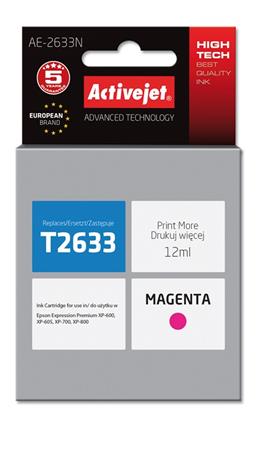ActiveJet inkoust Epson T2633 Magenta XP-600, XP-800 AE-2633N 12 ml