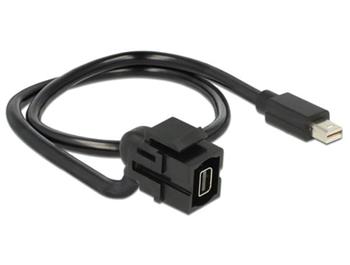 Delock Keystone module mini Displayport female > mini Displayport male 110° with cable 