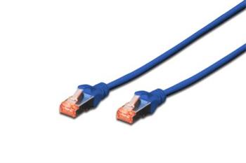 Digitus CAT 6 S-FTP patch kabel, LSOH, Cu, AWG 27/7, dlka 0,25 m, barva modr