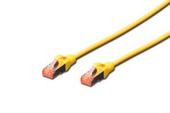 Digitus CAT 6 S-FTP patch kabel, LSOH, Cu, AWG 27/7, dlka 0,25 m, barva lut