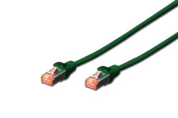 Digitus CAT 6 S-FTP patch kabel, LSOH, Cu, AWG 27/7, dlka 0,25 m, barva zelen