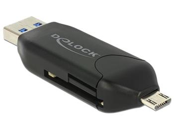Delock Micro USB OTG teka karet + USB 3.0 A male 