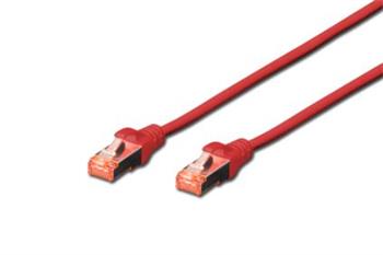 Digitus CAT 6 Patch Cable, S-FTP, AWG 26/7, červený 0,5m