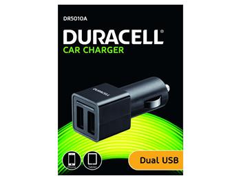 Duracell - Dual USB Auto-nabjeka pro tablet ern