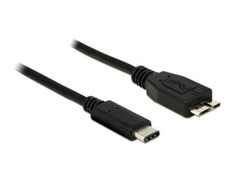 Delock ern SuperSpeed kabel USB 10 Gbps (USB 3.1, Gen 2) USB Type-C samec > USB type Micro-B samec 1 m 