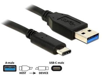 Delock Kabel SuperSpeed USB 10 Gbps (USB 3.1, Gen 2) Typ A samec > USB Type-C™ samec 1 m černý