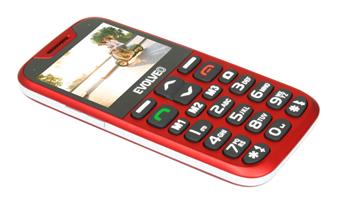 EVOLVEO EasyPhone XD, mobiln telefon pro seniory s nabjecm stojnkem, erven