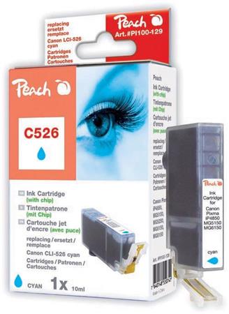 PEACH kompatibiln cartridge Canon CLI-526C, Cyan, 10 ml