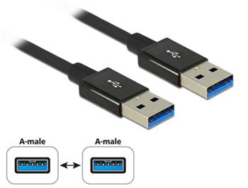 Delock Kabel SuperSpeed USB 10 Gbps (USB 3.1 Gen 2) USB Typ-A samec > USB Typ-A samec 0,5 m koaxil ern Premium
