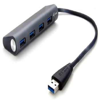 i-Tec USB3.0 HUB 4port, Metal, nabjen