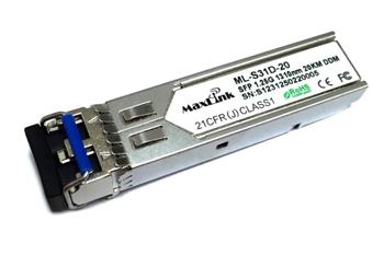 MaxLink 1.25G SFP optick modul, SM, 1310nm, 20km, 2x LC konektor, DDM, Cisco compatible