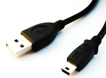 Kabel GEMBIRD C-TECH USB A-MINI 5PM 2.0 1,8m HQ Black, zlacené kontakty