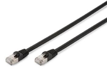 CAT 6 S-FTP outdoor patch cable, Cu, PE, AWG 27/7, length 10 m, black sheath color
