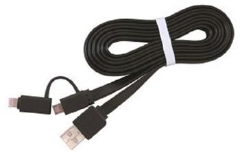 CABLEXPERT Kabel USB COMBO, MicroUSB + Lightning, 1m, ern
