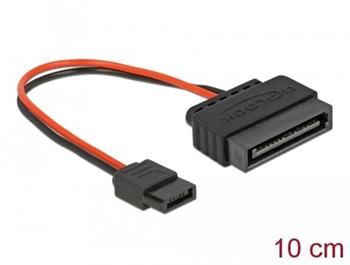 Delock Cable Power SATA 15 pin plug > Power Slim SATA 6 pin receptacle 10 cm