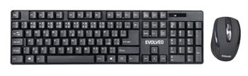 EVOLVEO WK-142, set bezdr. klávesnice a myši , 2,4GHz, USB