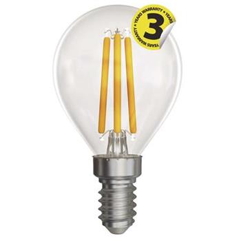Emos LED žárovka MINI GLOBE, 4W/35W E14, WW teplá bílá, 400 lm, Filament, E